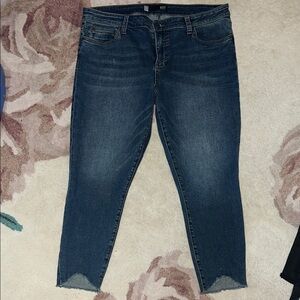 Kut from the Kloth Dark Blue Connie Skinny Crop Ankle Jeans